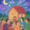 自分の家の周りで人々がざわざわと騒いでいる夢