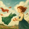 風に服がはがれる夢