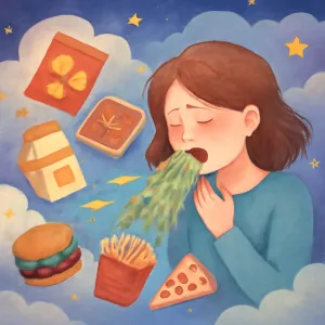 加工食品を食べて嘔吐する夢