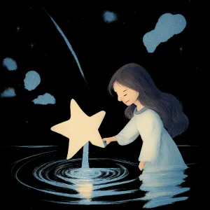 星が落ちて水の中に落ちる夢