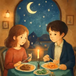 恋人と洋食屋で食事をしている夢