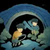 友達が橋の下で魚を捕まえる夢