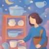 食器などの台所用品を買う夢
