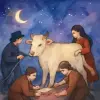 複数の人が牛を捕まえて肉を切る夢
