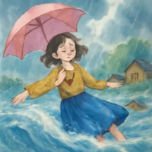 梅雨の大雨に流された夢