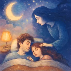 夫婦が一緒に眠っているのに、誰かに起こされる夢